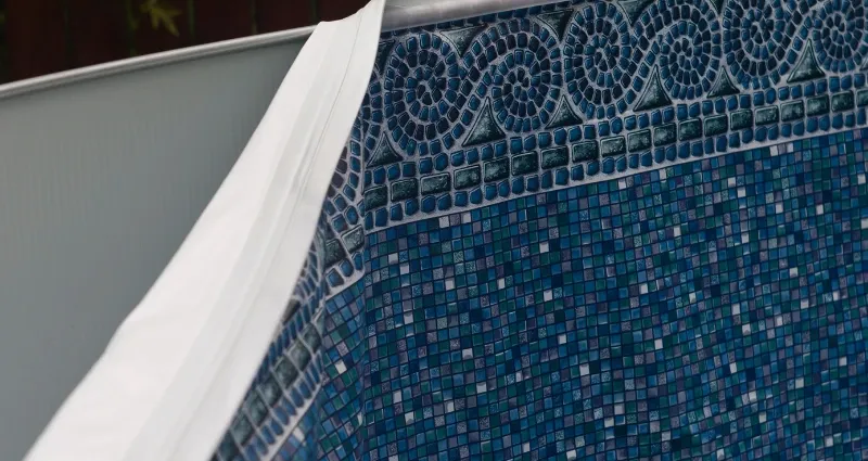 Mosaic PVC pool liner.
