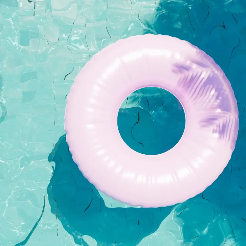 Pink pool floatie.