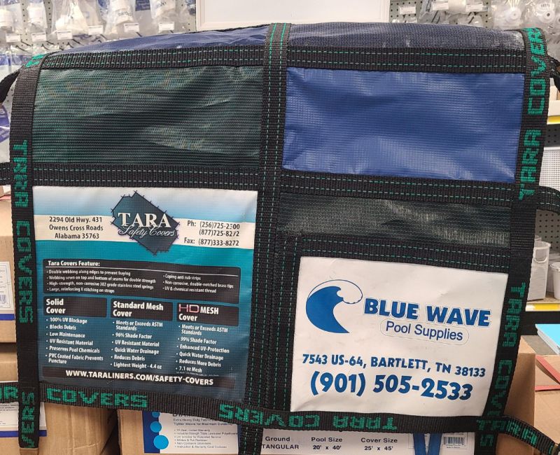 TARA brand pool safety cover at Blue Wave Pools.