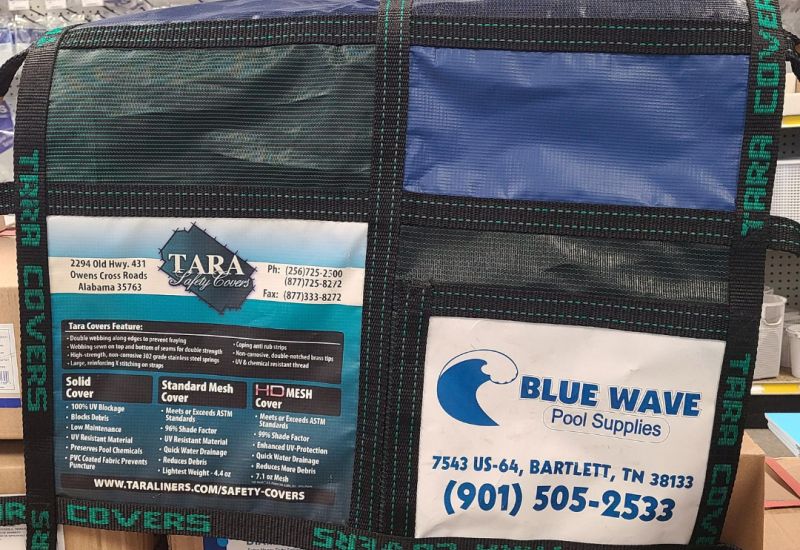 TARA brand pool safety cover at Blue Wave Pools.